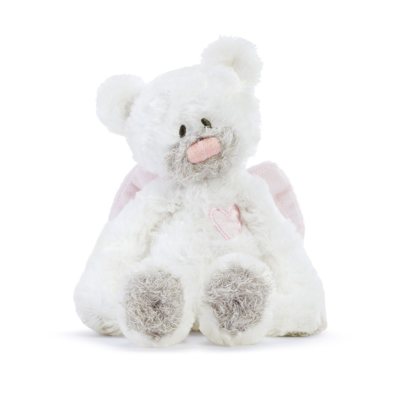 Guardian Angel Bear Rattle Plush