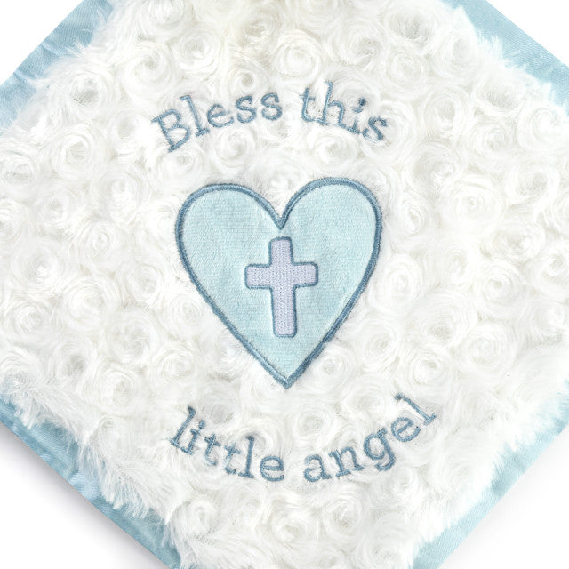 Guardian Angel Bear Blankie-Blue