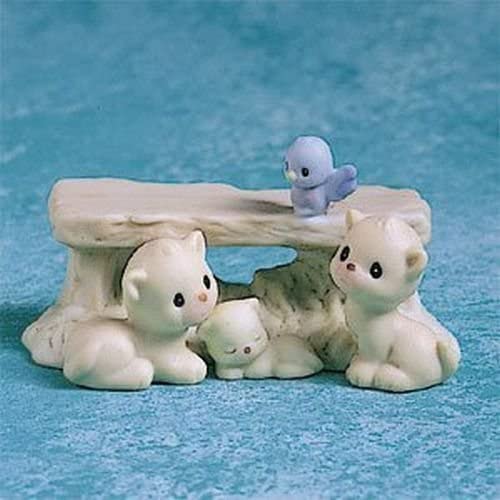 Precious Moments #291293 Enesco Mini Nativity Bench with kittens