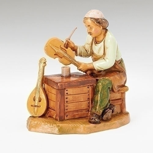 5"  ZIMRI, INSTRUMENT MAKER NATIVITY FIGURE