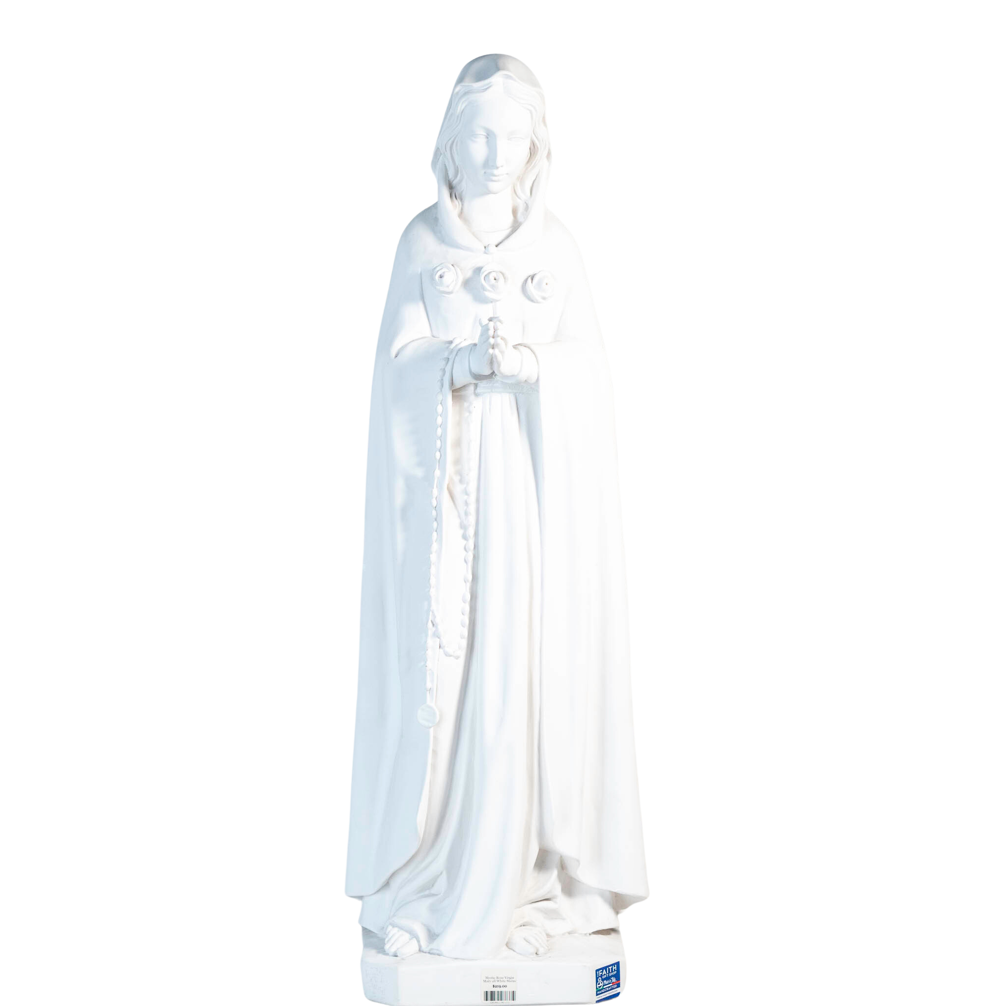 The Faith Gift Shop  Mystic Rose Virgin Mary all White Statue- Made in Italy - Our Tuscany Collection -   Maria Rosa Mistica Blanca