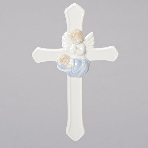 7.25"H VALENCIA BOY GUARDIAN ANGEL CROSS