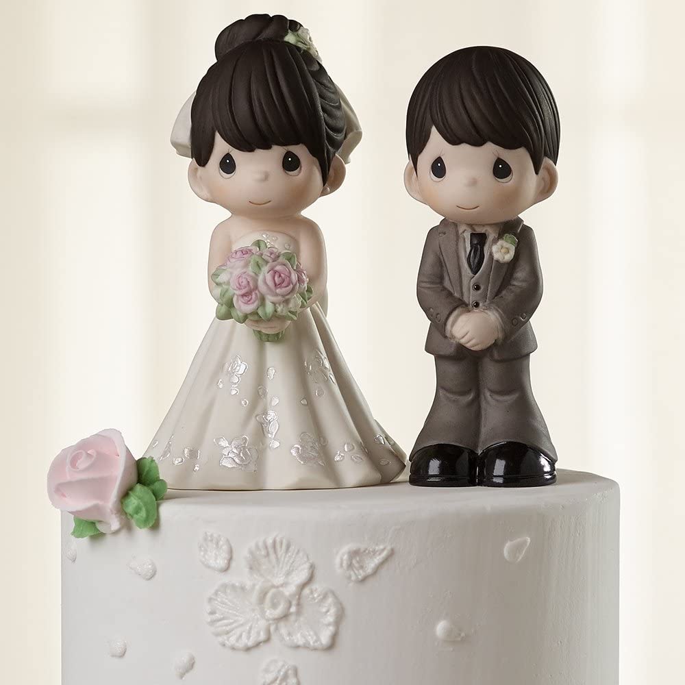 Precious Moments Bisque Porcelain Wedding Figurine and Cake Topper