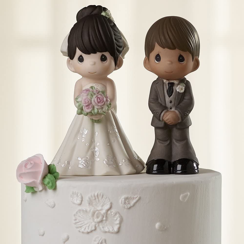 Precious Moments Bisque Porcelain Wedding Figurine and Cake Topper