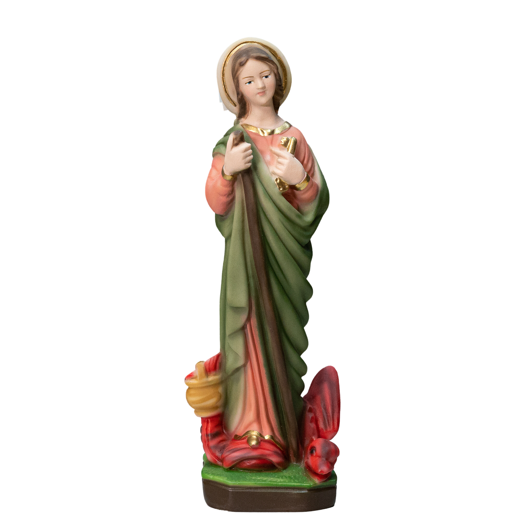 The Faith Gift Shop Saint Martha statue - Hand Painted in Italy - Our Tuscany Collection - Estatua de Santa Ana