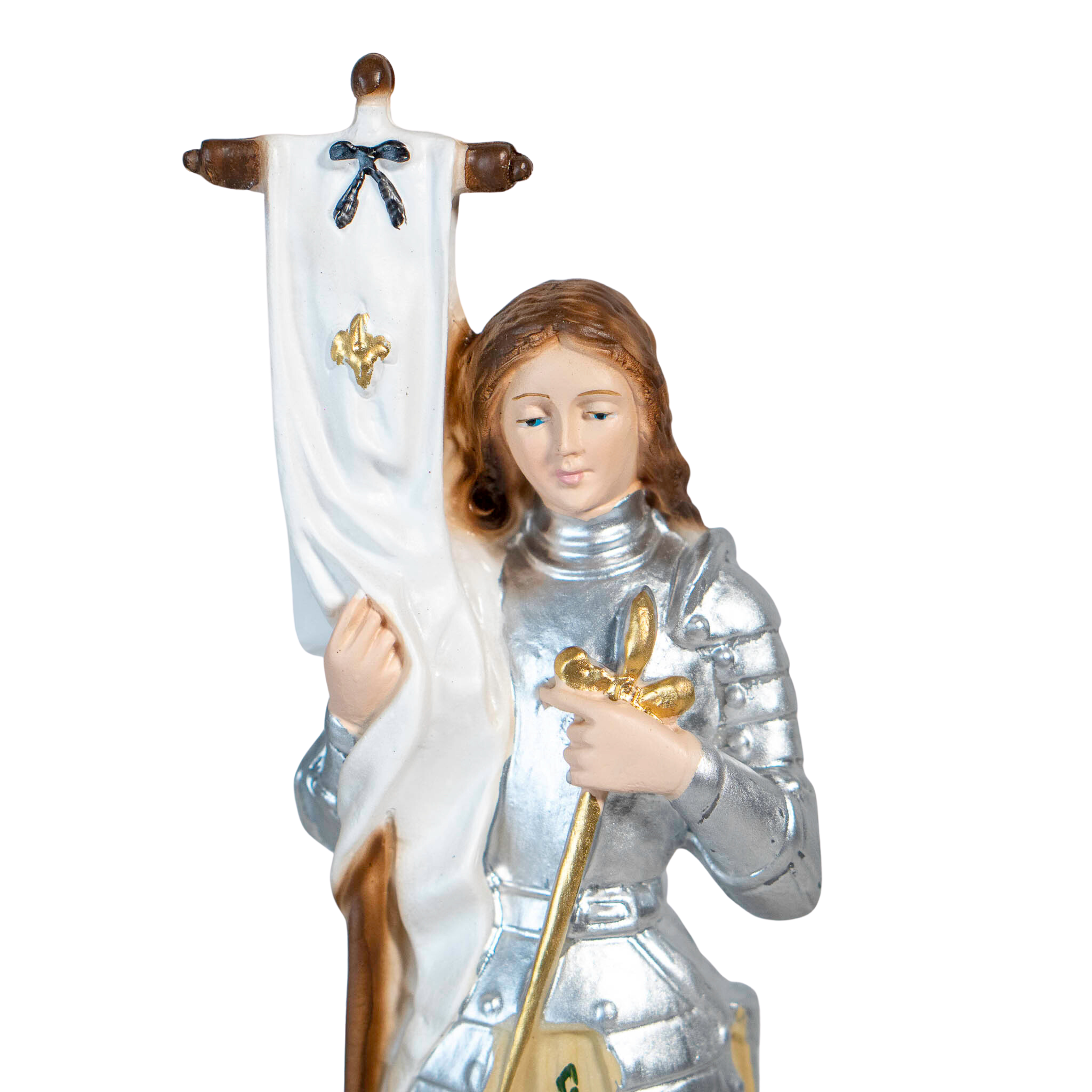 The Faith Gift Shop Saint Joan the Arc statue - Hand Painted in Italy - Our Tuscany Collection - Estatua de Santa Juana de Arco