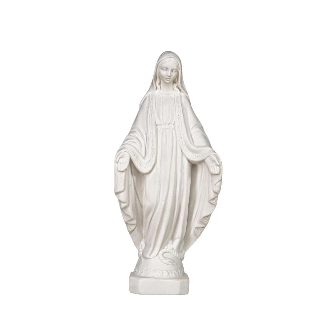 The Faith Gift Shop Our Lady of Grace - Miraculous Mary All White- Made in Italy - Our Tuscany Collection -  Virgen La Milagrosa Blanca