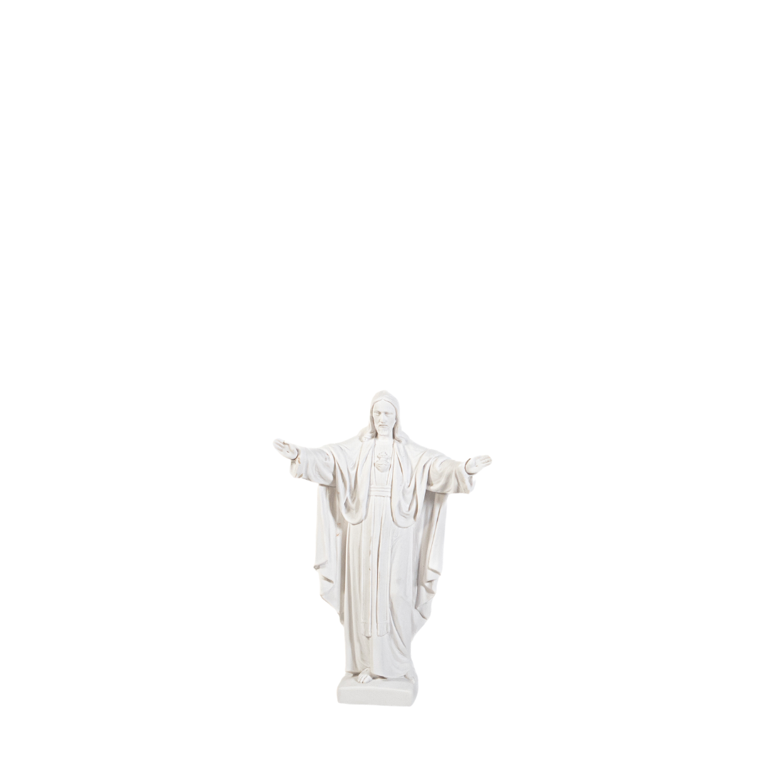 White Statue of Sacred Heart of Jesus Montmatre by the Faith Gift Shop Made in Italy / Estatua Blanca del Sagrado Corazon de Jesus