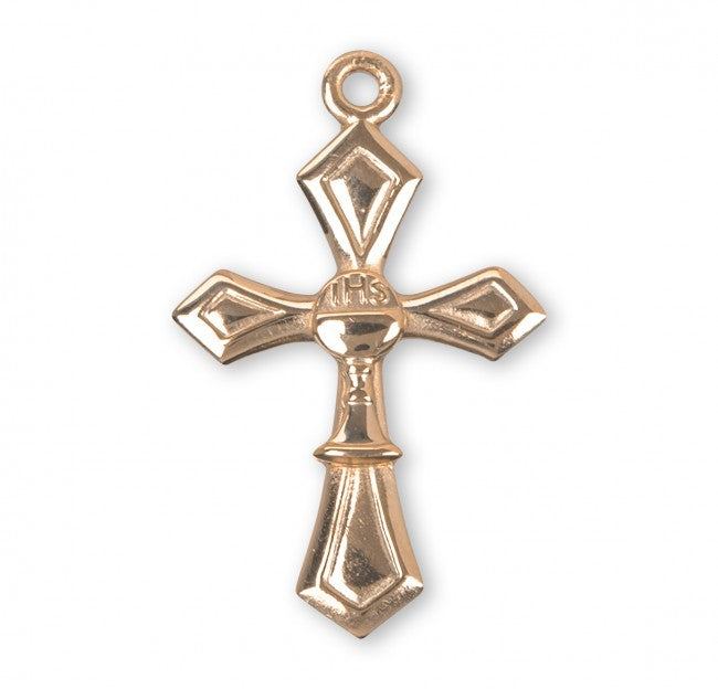 Gold Over Sterling Silver Cross with Chalice