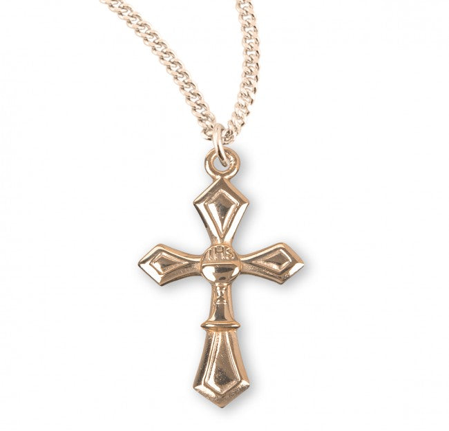 Gold Over Sterling Silver Cross with Chalice