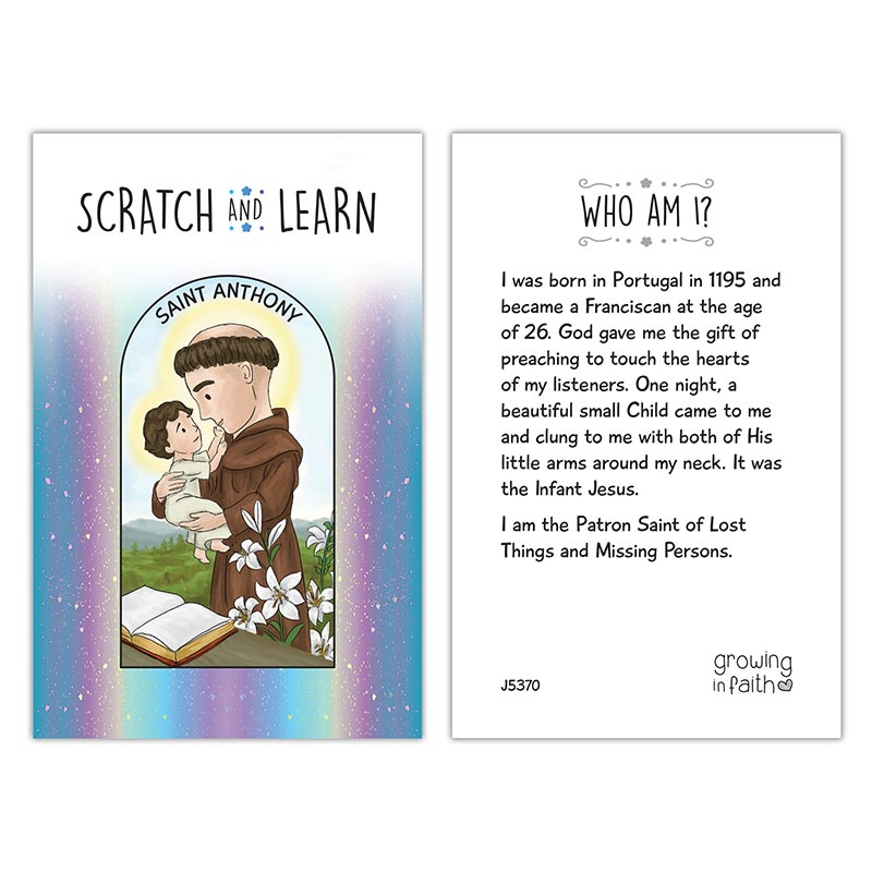 Scratch & Learn Card - Saints For Boys