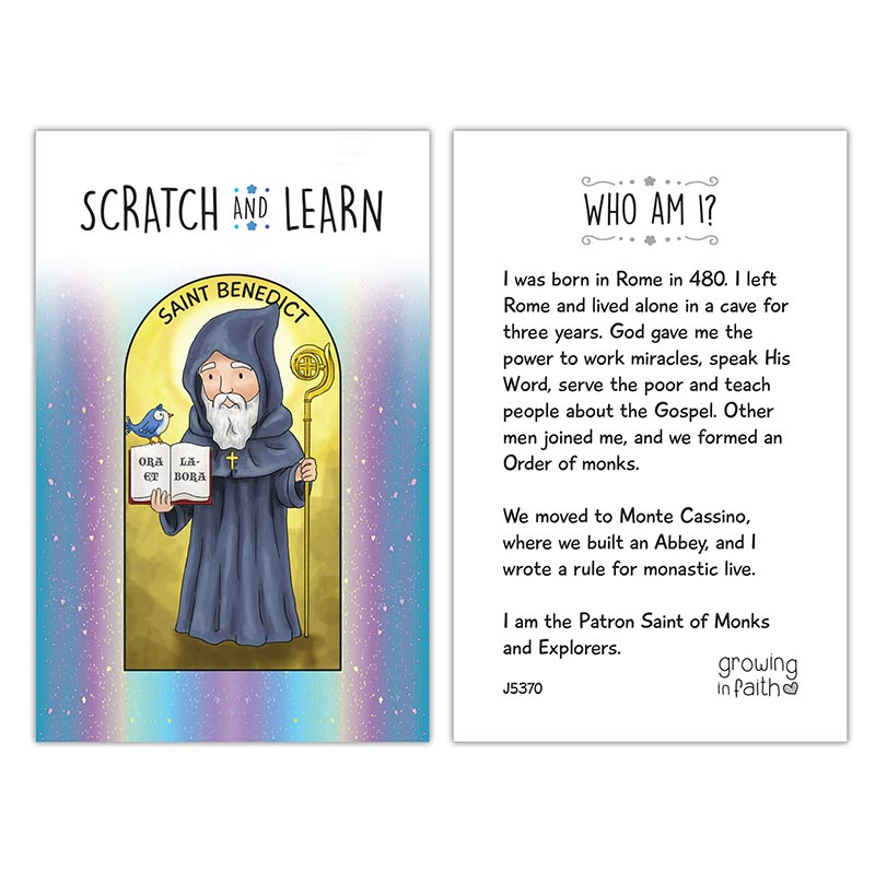 Scratch & Learn Card - Saints For Boys