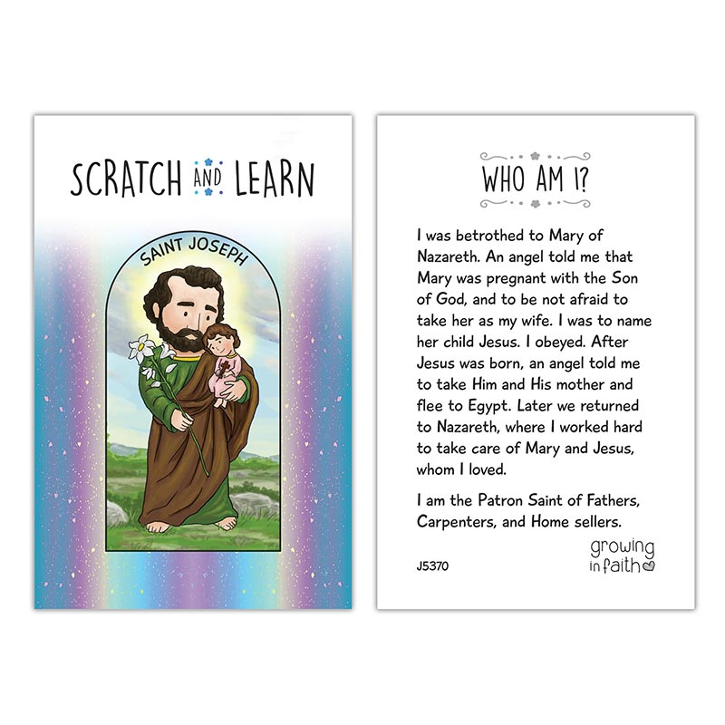 Scratch & Learn Card - Saints For Boys