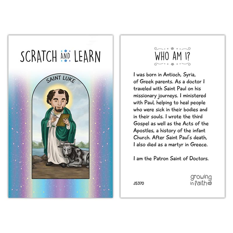 Scratch & Learn Card - Saints For Boys