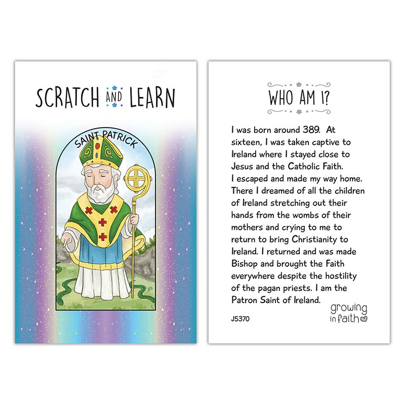 Scratch & Learn Card - Saints For Boys