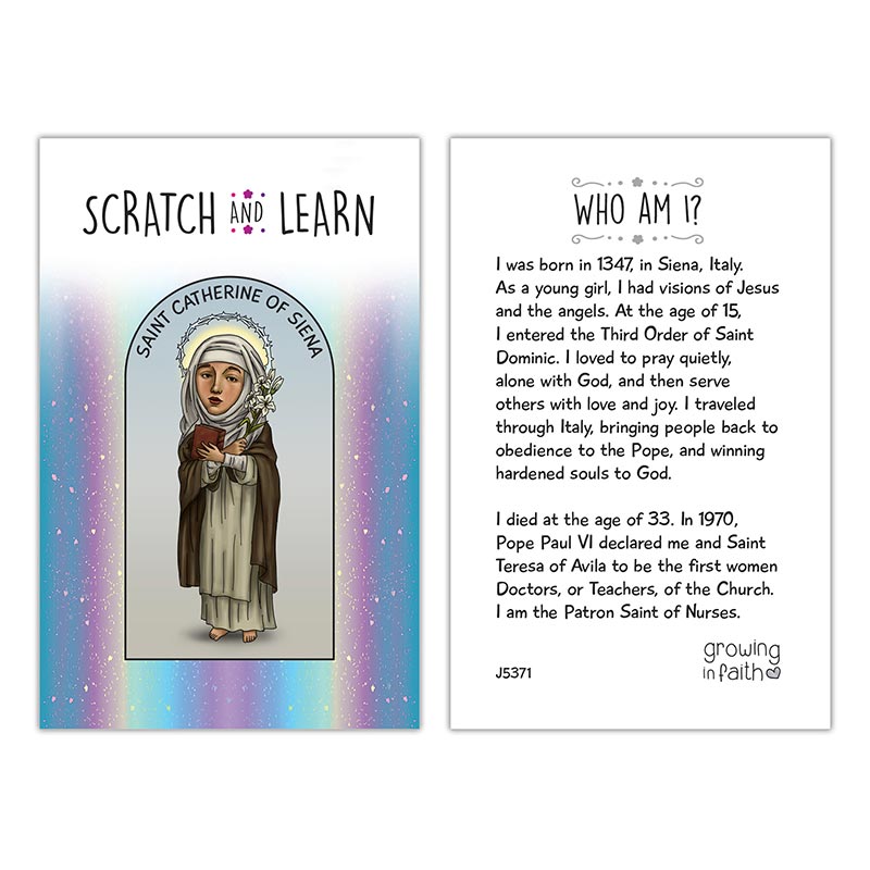 Scratch & Learn Card - Saints For Girls