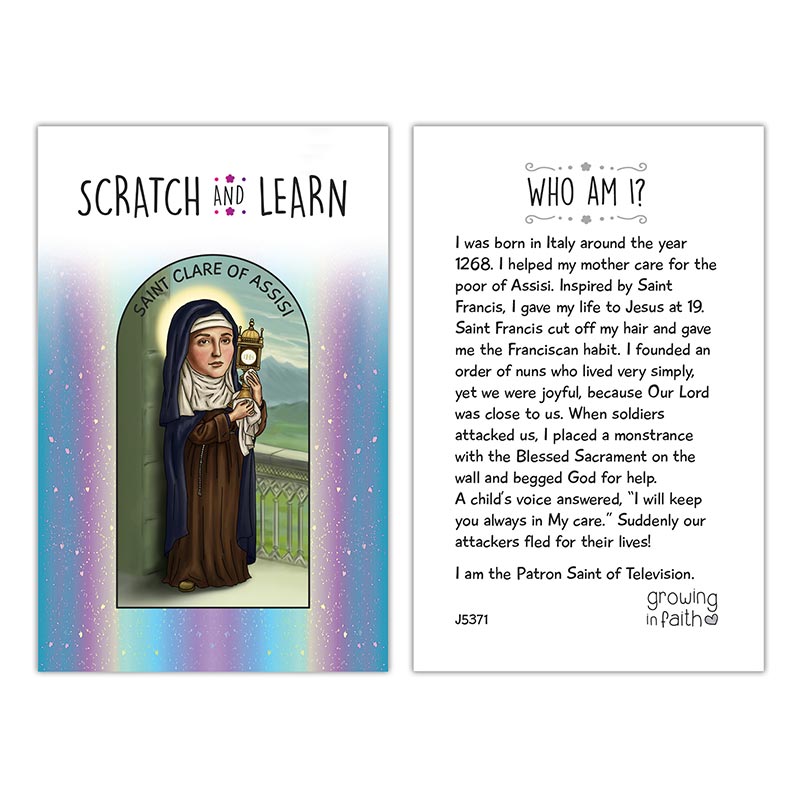 Scratch & Learn Card - Saints For Boys And Girls