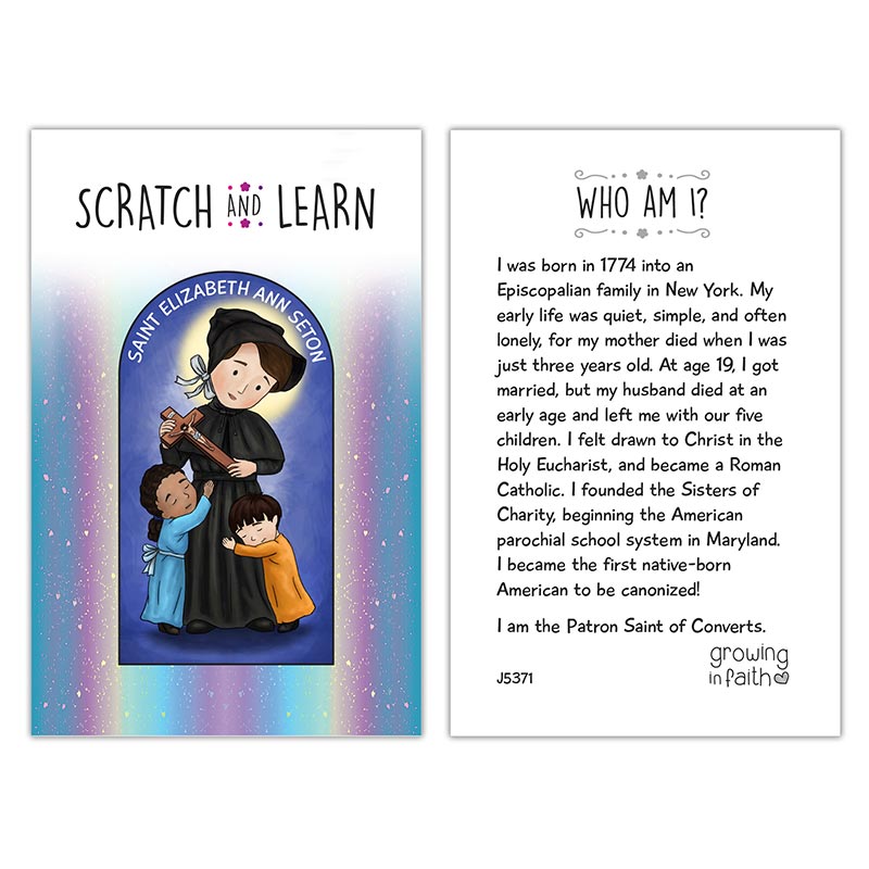 Scratch & Learn Card - Saints For Girls