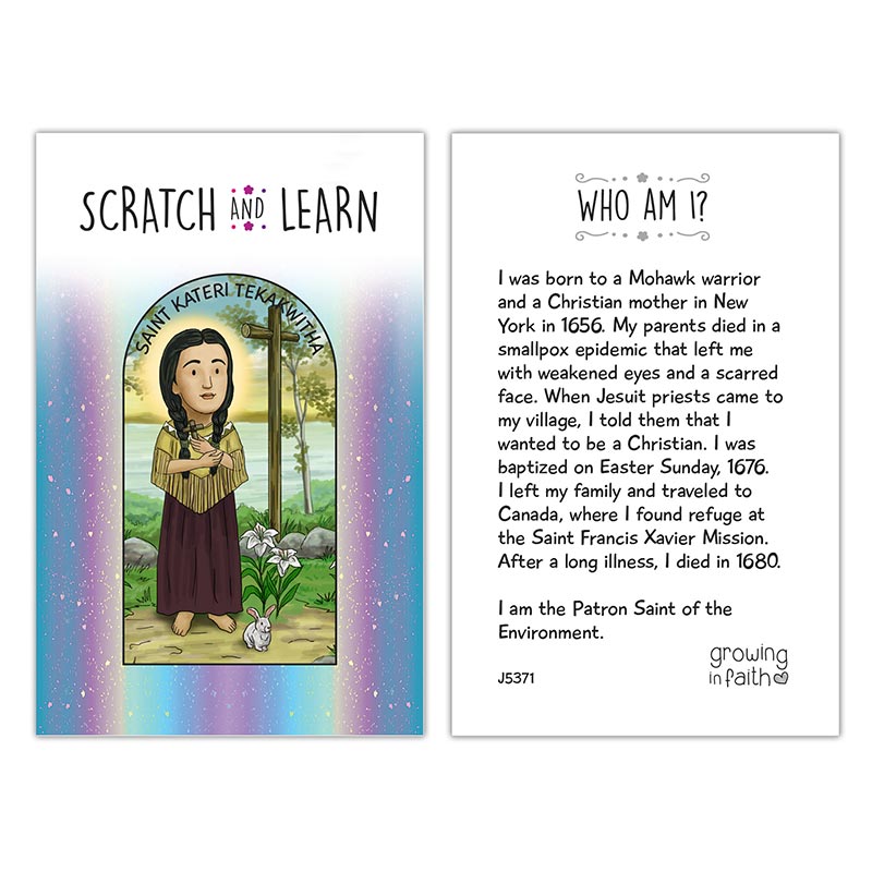 Scratch & Learn Card - Saints For Girls