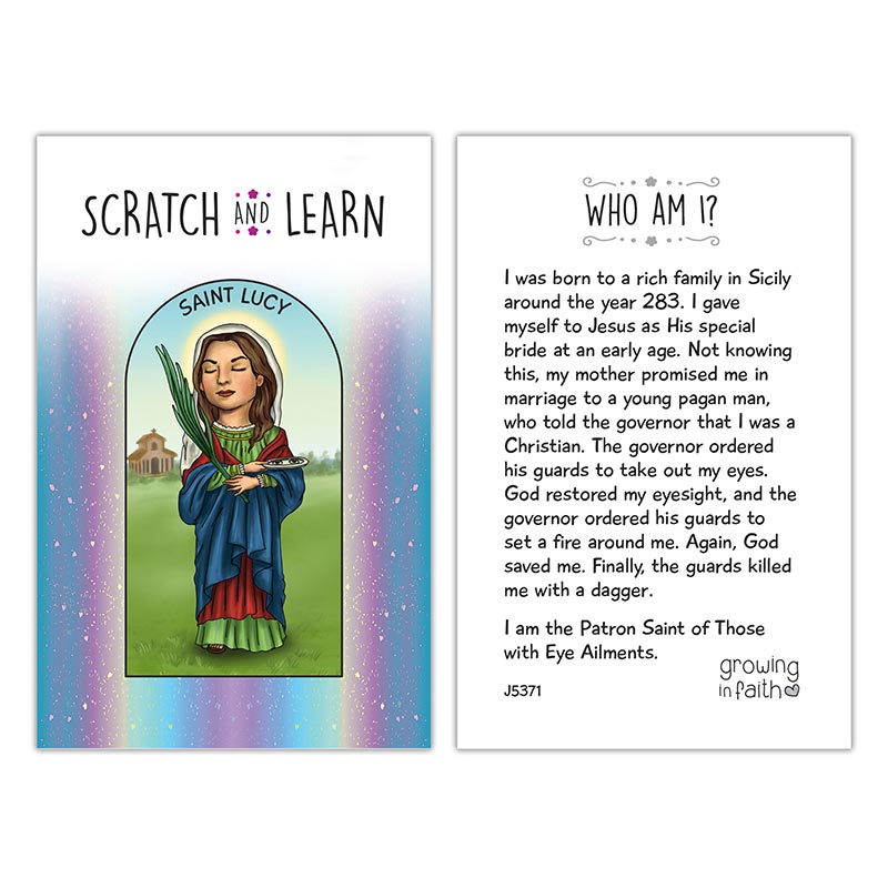 Scratch & Learn Card - Saints For Boys And Girls