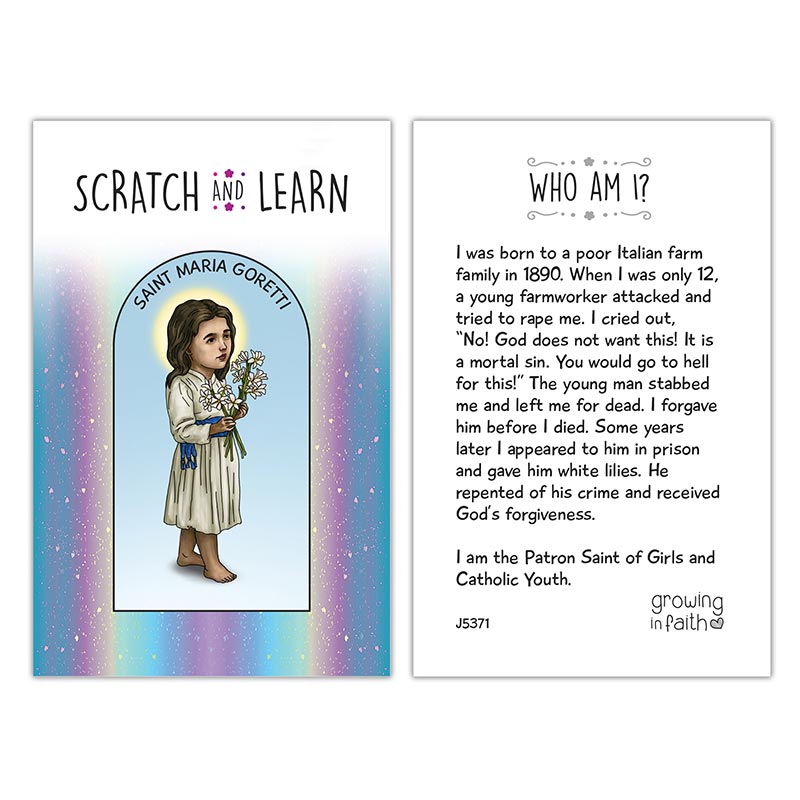 Scratch & Learn Card - Saints For Girls