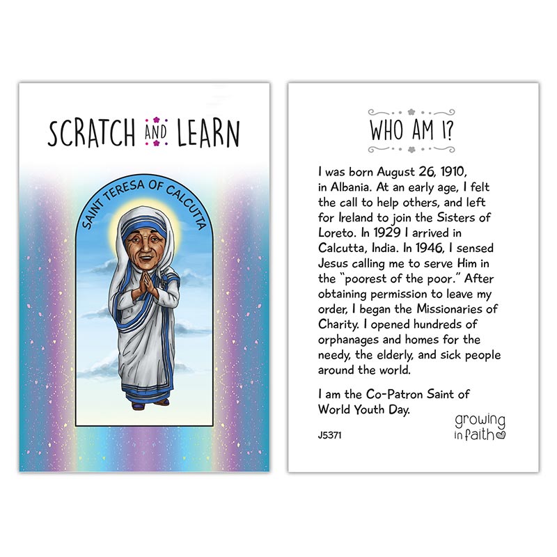 Scratch & Learn Card - Saints For Girls