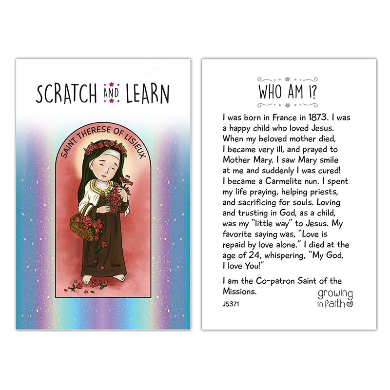 Scratch & Learn Card - Saints For Girls