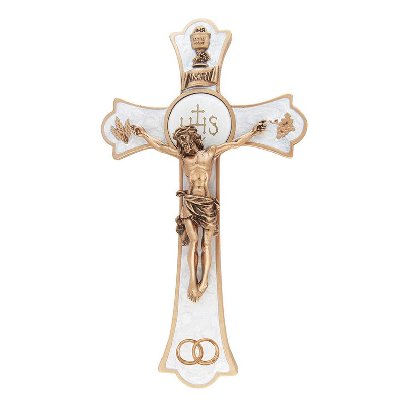 Wedding Holy Mass Crucifix - White