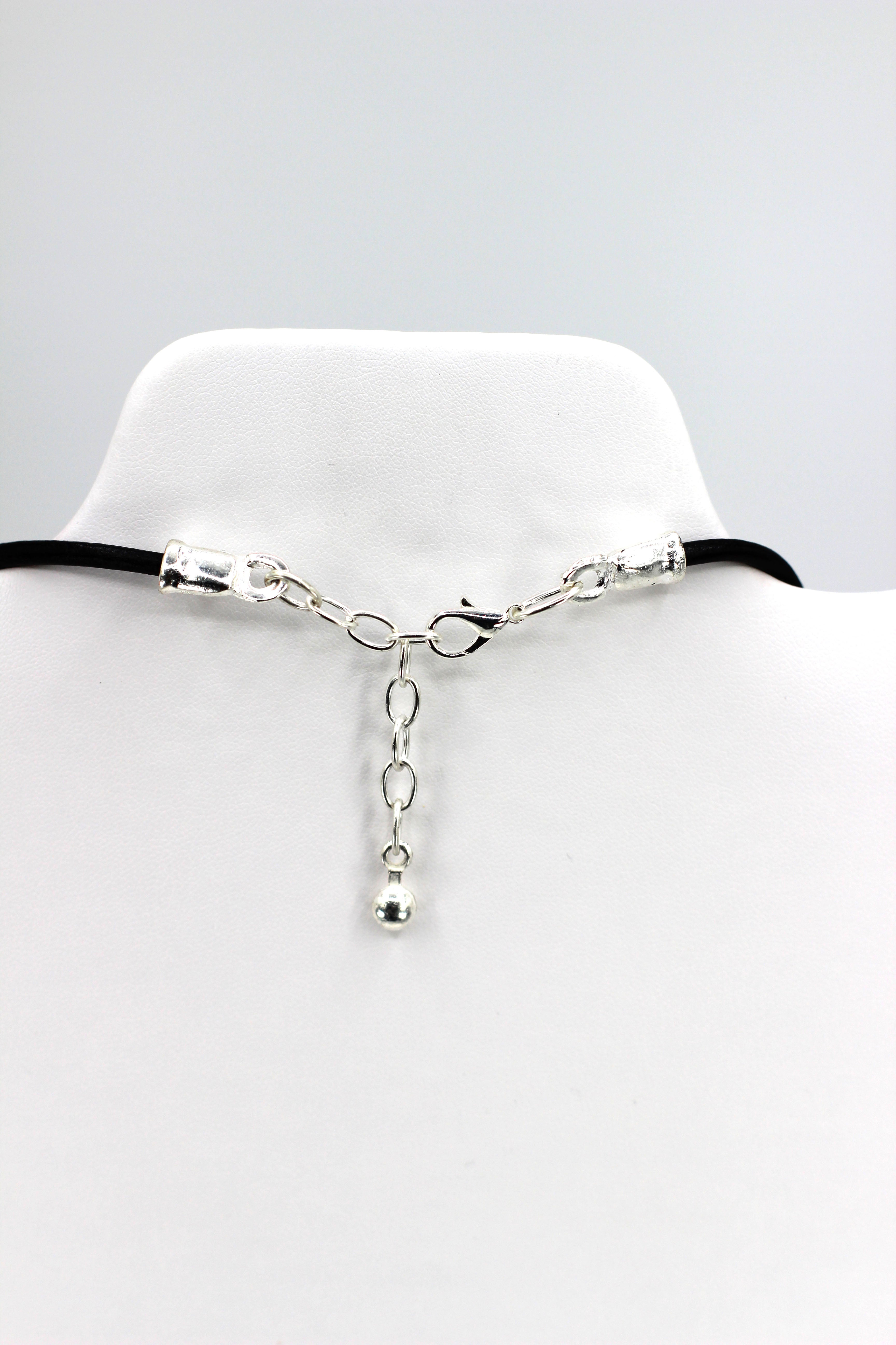 Vintage Necklace of Saint Benedict Handmade Jewelry with Genuine Leather and Reversible strap by Graciela's Collection