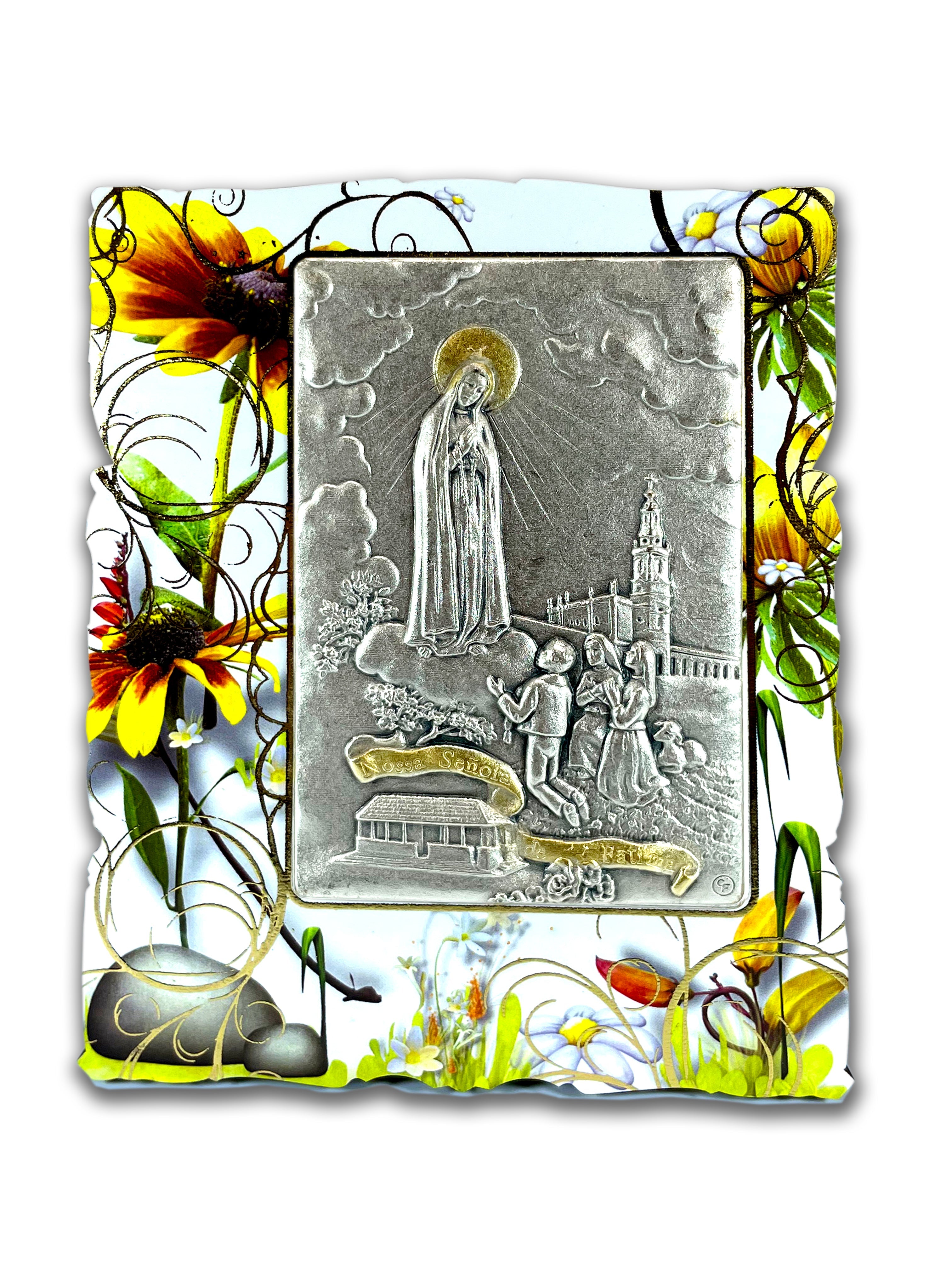 Frame Image on Relief of Our Lady of Fatima