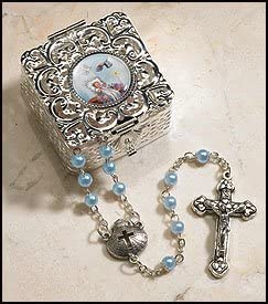 Boy's Blue Baptism Rosary