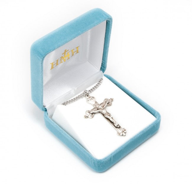 Sacred Hearts Sterling Silver Crucifix