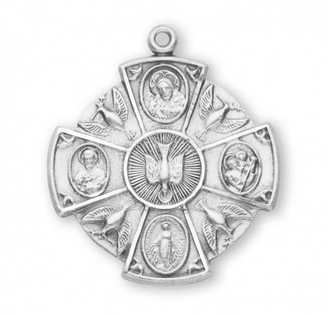 Sterling Silver 4-Way Medal