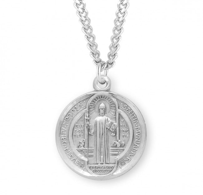 Saint Benedict Round Jubilee Sterling Silver Medal