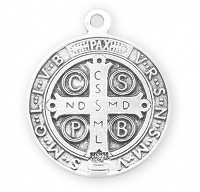 Saint Benedict Round Jubilee Sterling Silver Medal