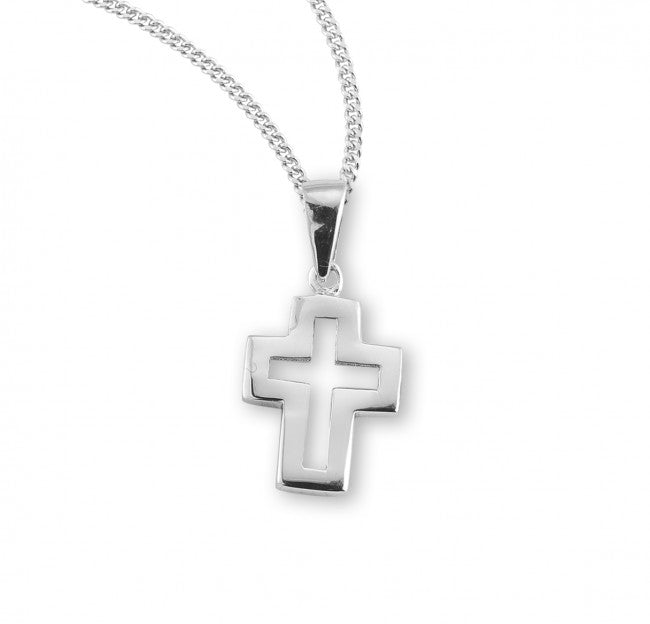 Sterling Silver Cut Out Cross