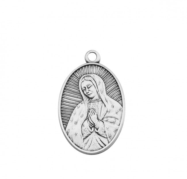 Our Lady of Guadalupe Oval Sterling Silver Medal