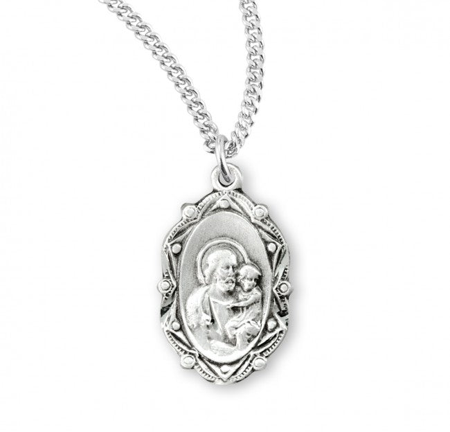 Saint Joseph Oval Sterling Silver Medal