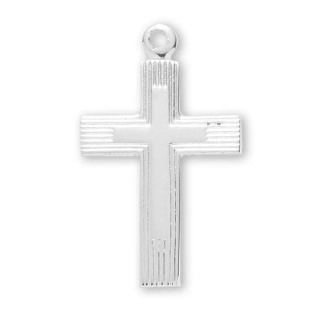 Sterling Silver Engraved Cross