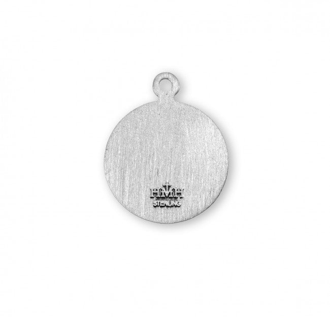 Saint Jude Round Sterling Silver Medal