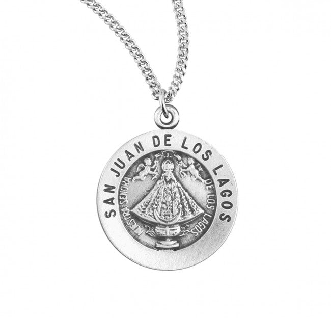 Virgin De San Juan Round Sterling Silver Medal