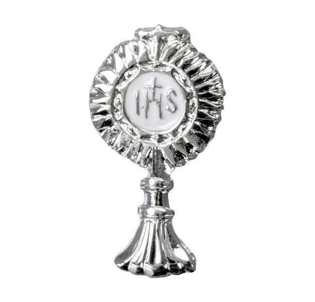 Sterling Silver Monstrance Lapel Pin