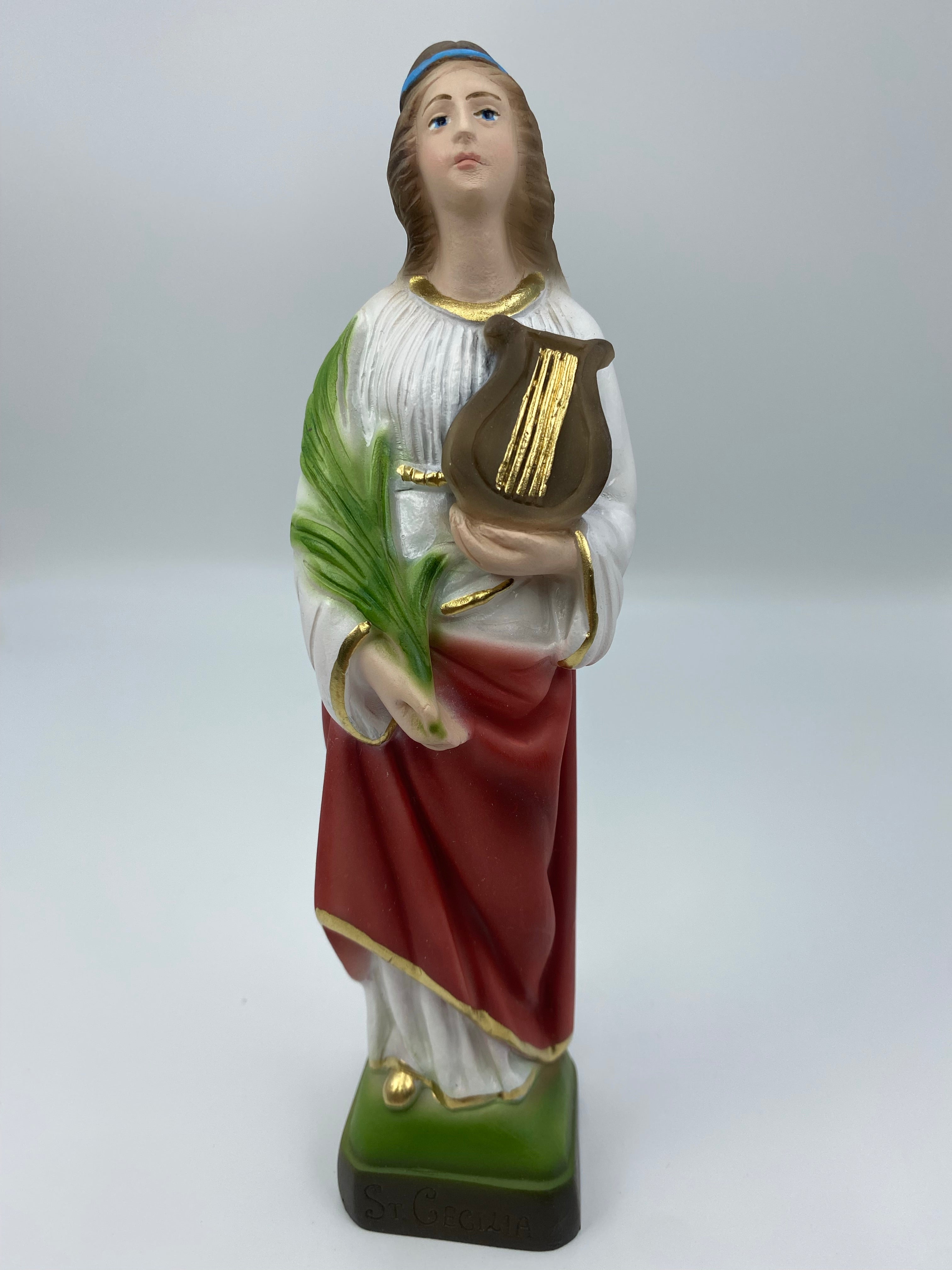 The Faith Gift Saint Cecilia - Hand Painted in Italy - Our Tuscany Collection -Estatua de Santa Cecilia