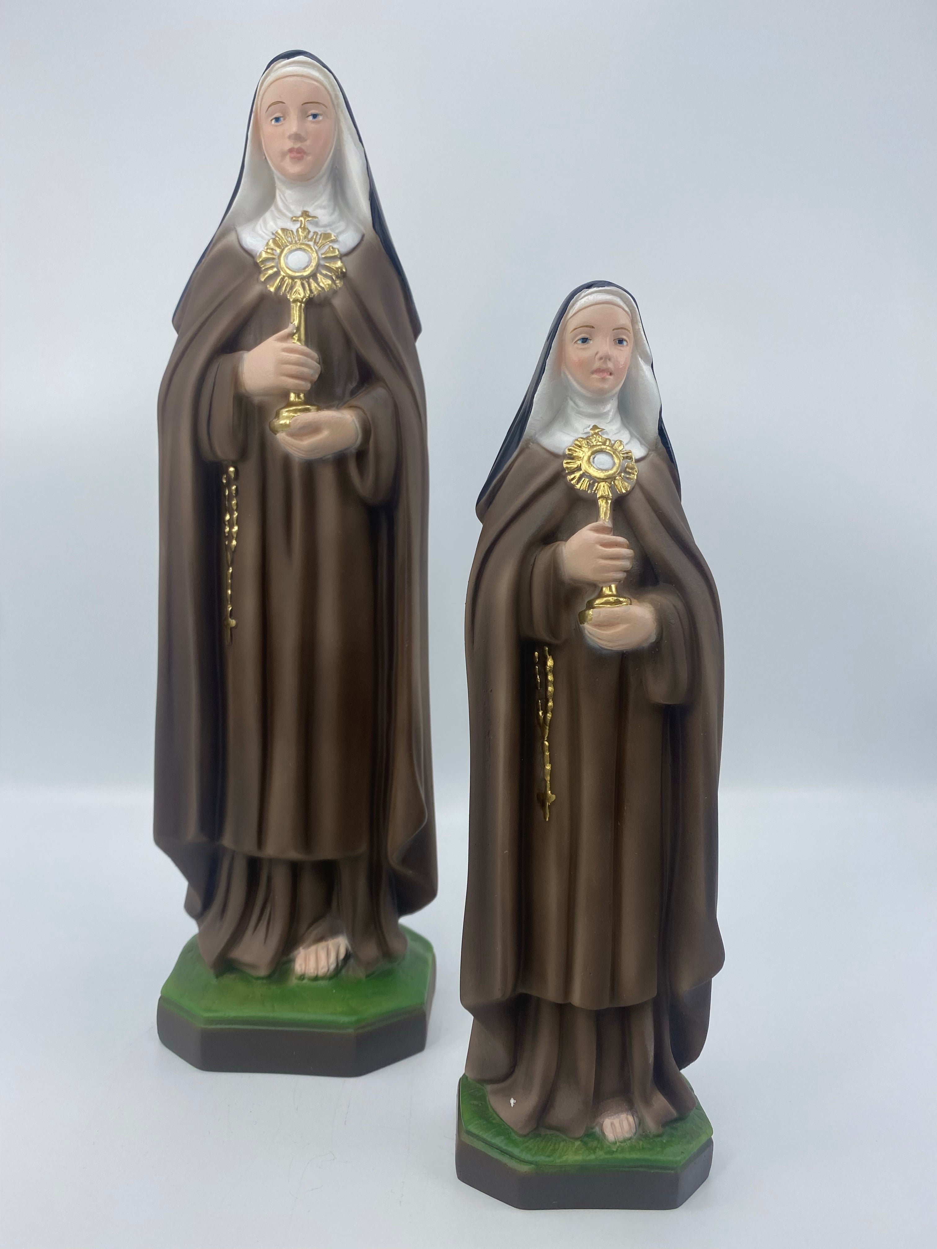 The Faith Gift  Shop Saint Clare  statue - Hand Painted in Italy - Our Tuscany Collection -Estatua de Santa Clara