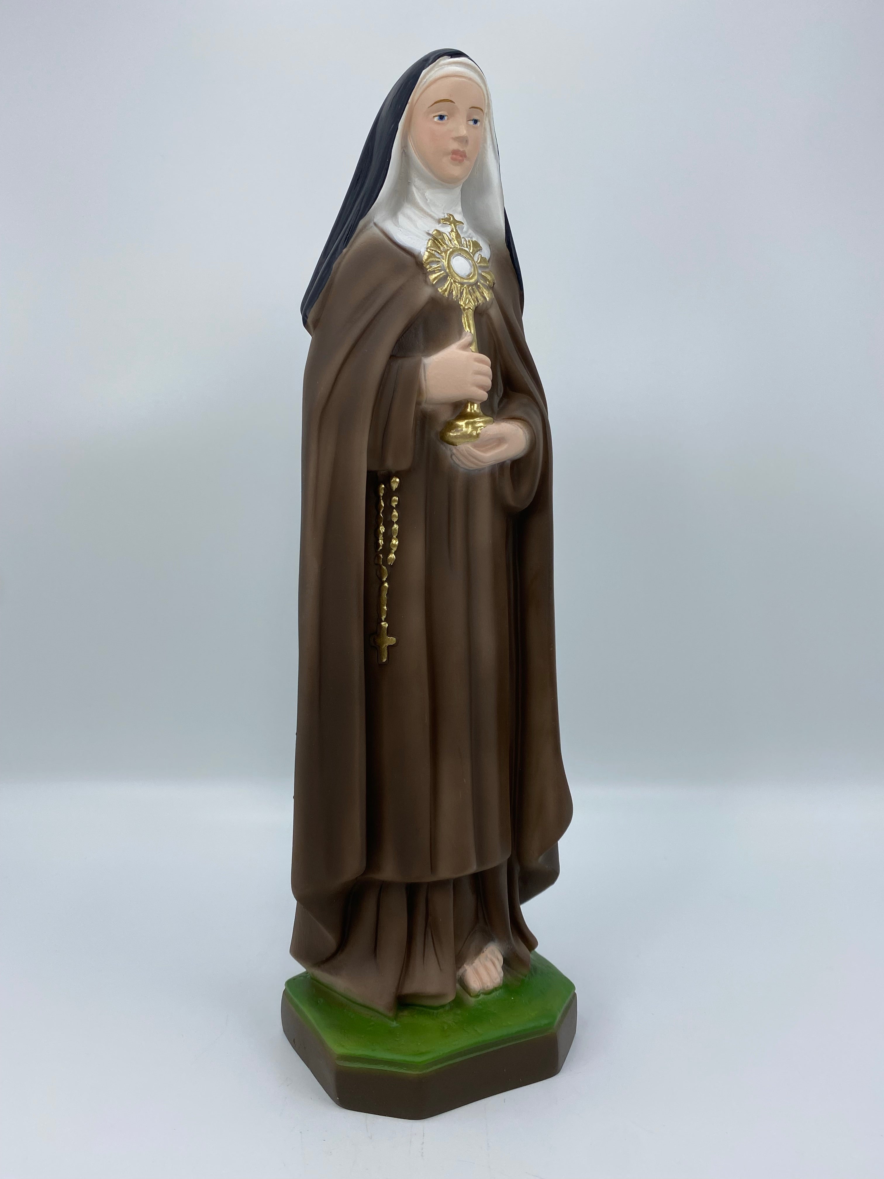 The Faith Gift  Shop Saint Clare  statue - Hand Painted in Italy - Our Tuscany Collection -Estatua de Santa Clara