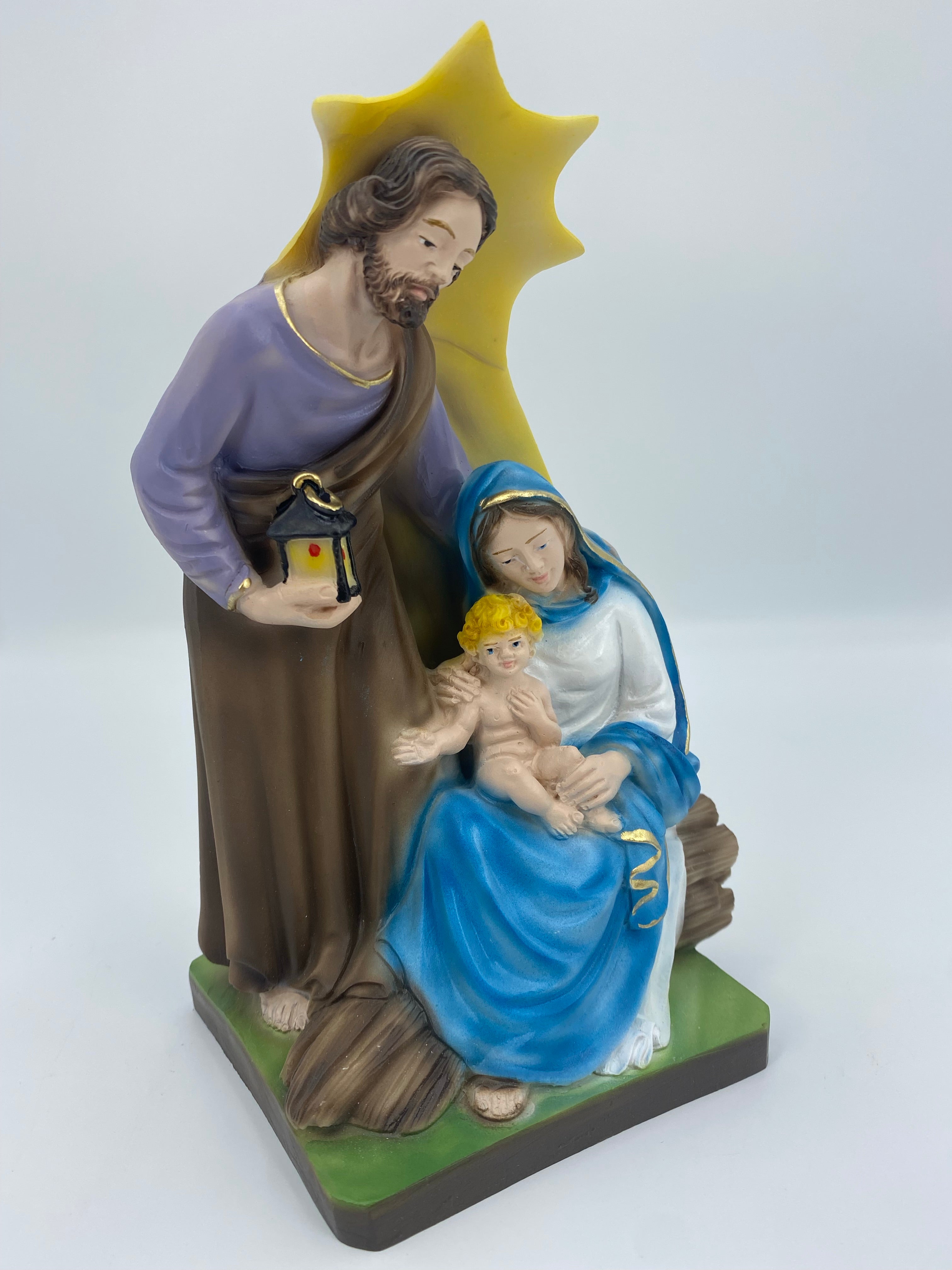 The Faith Gift Shop Sacred Holy Family with the Belen star- Hand Painted in Italy - Our Tuscany Collection - La Sagrada Familia de Navidad