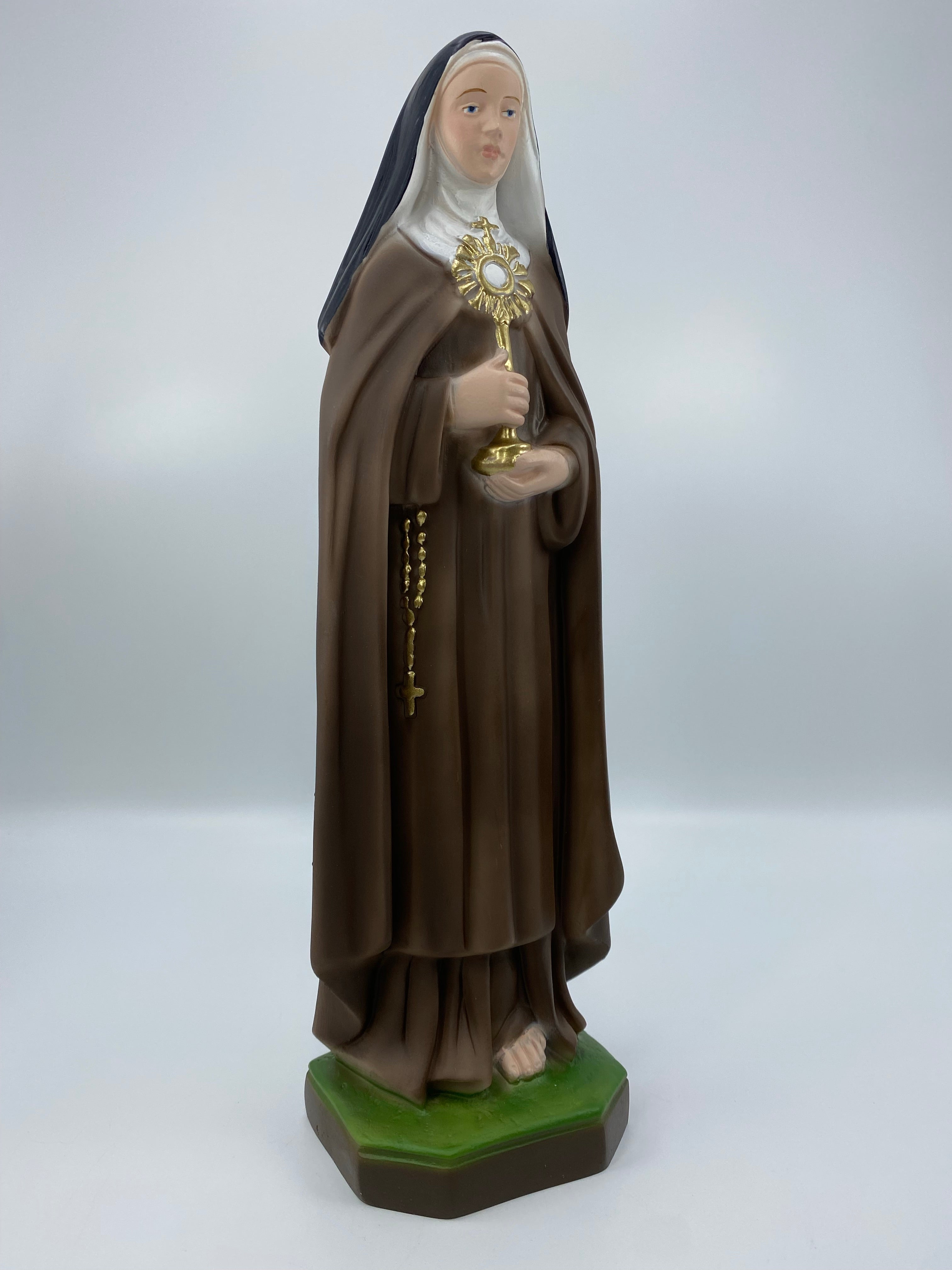 The Faith Gift  Shop Saint Clare  statue - Hand Painted in Italy - Our Tuscany Collection -Estatua de Santa Clara