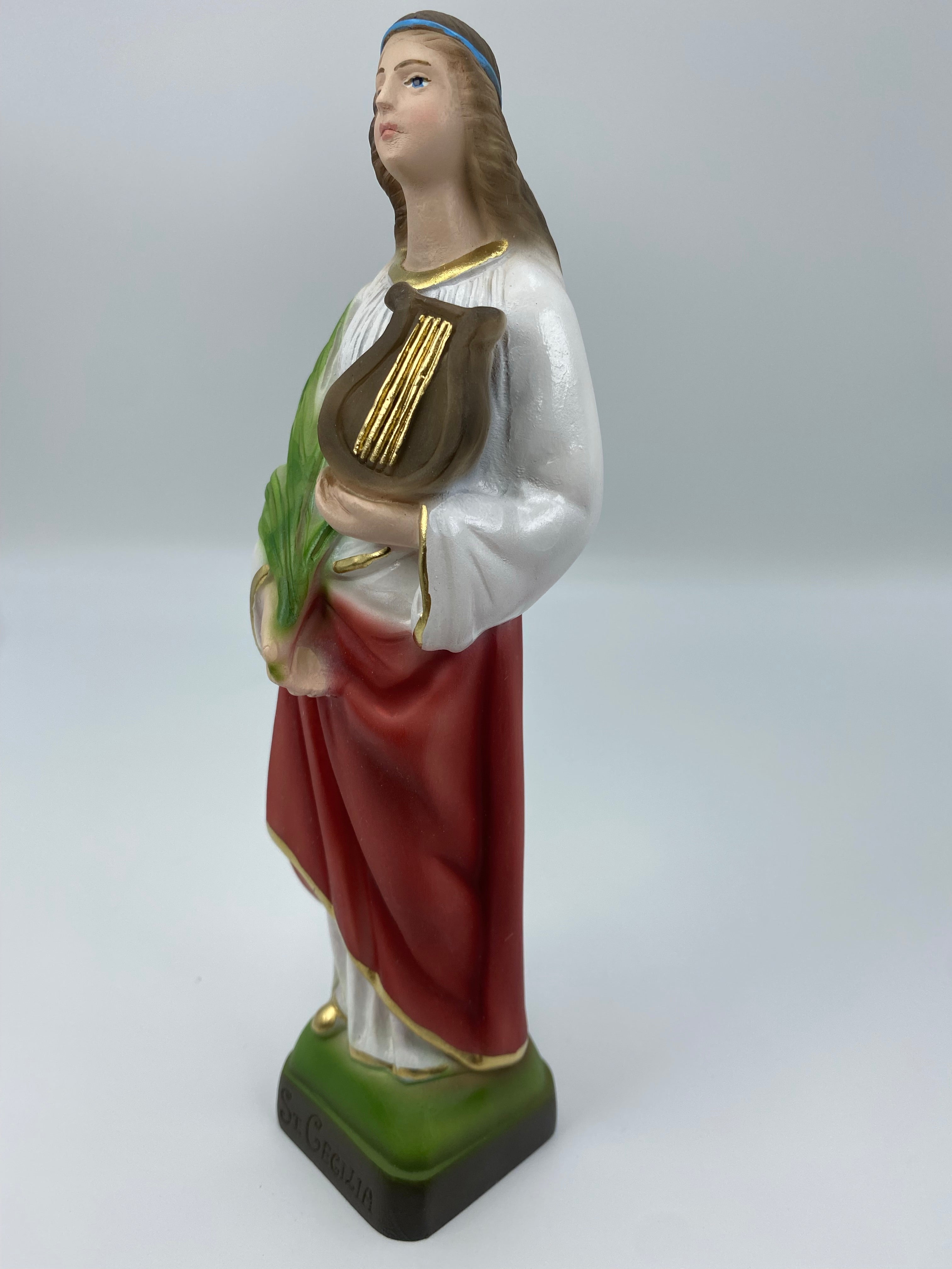 The Faith Gift Saint Cecilia - Hand Painted in Italy - Our Tuscany Collection -Estatua de Santa Cecilia