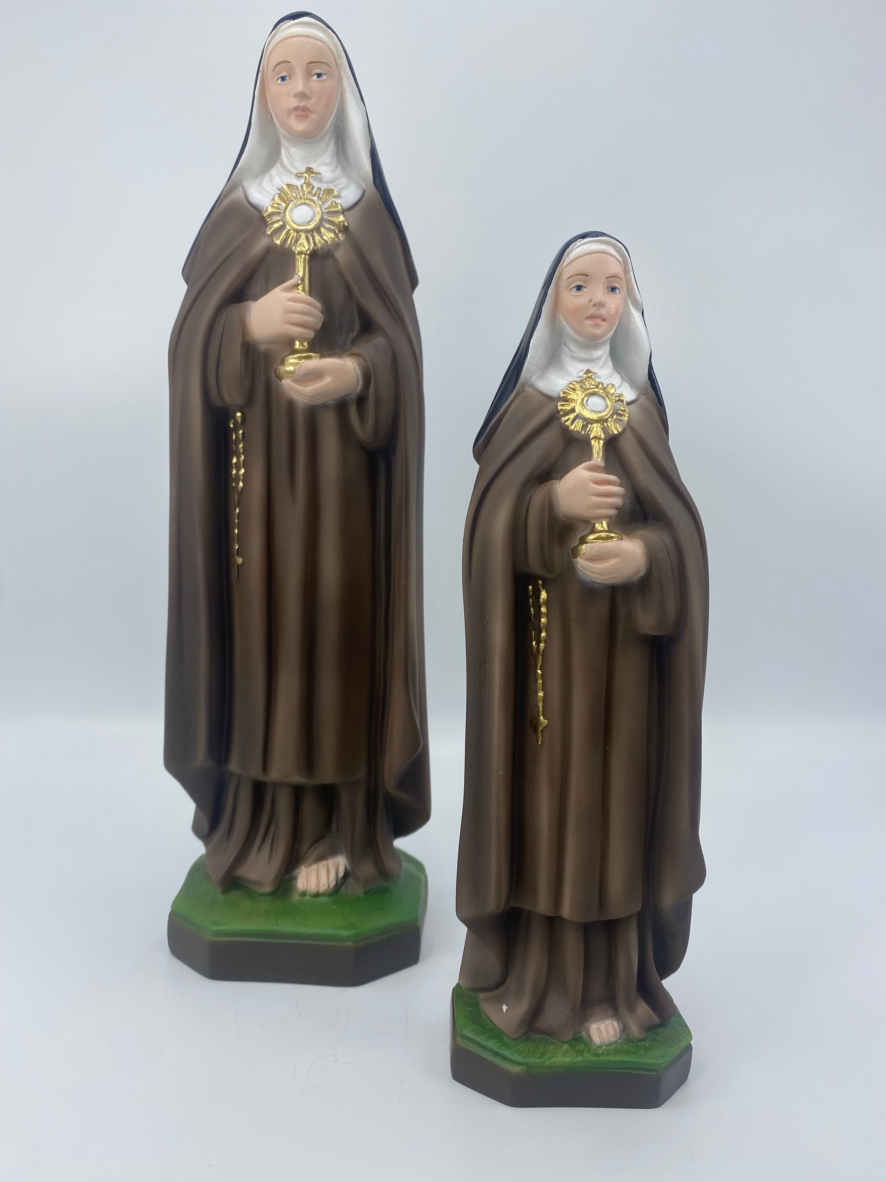 The Faith Gift  Shop Saint Clare  statue - Hand Painted in Italy - Our Tuscany Collection -Estatua de Santa Clara