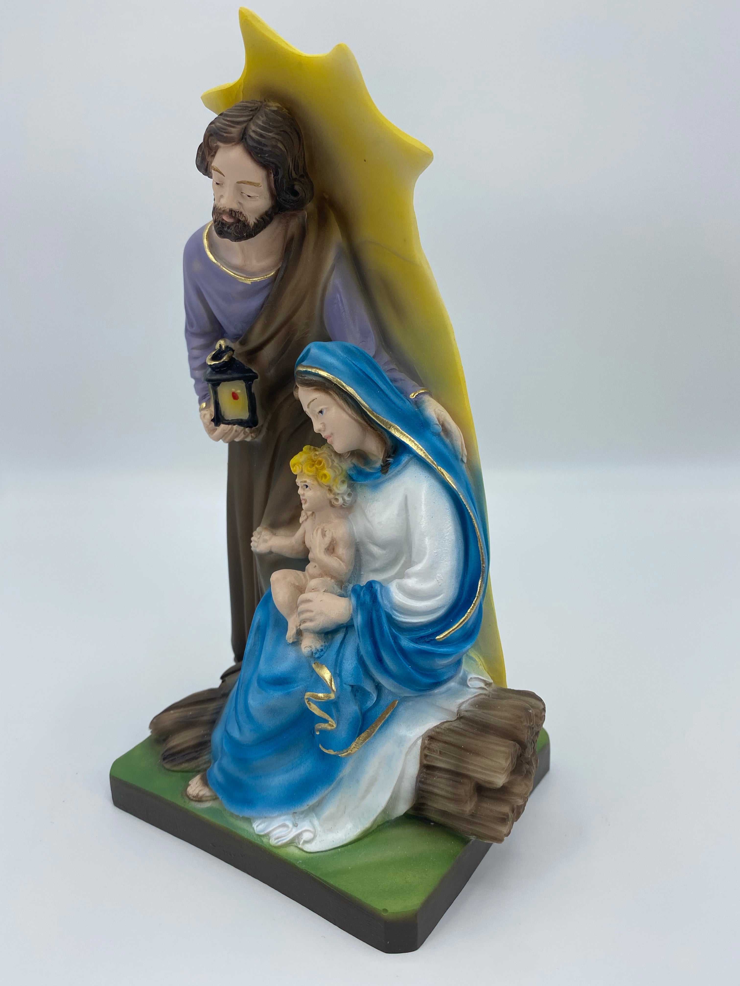 The Faith Gift Shop Sacred Holy Family with the Belen star- Hand Painted in Italy - Our Tuscany Collection - La Sagrada Familia de Navidad